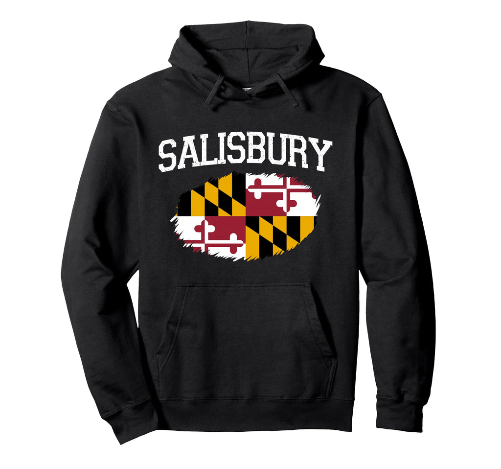 Salisbury Md Maryland Flag Usa Sports Hoodie - Fun Novelty Design Unisex