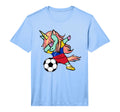 Dabbing Unicorn Venezuela Soccer T-Shirt - Unique Graphic Unisex