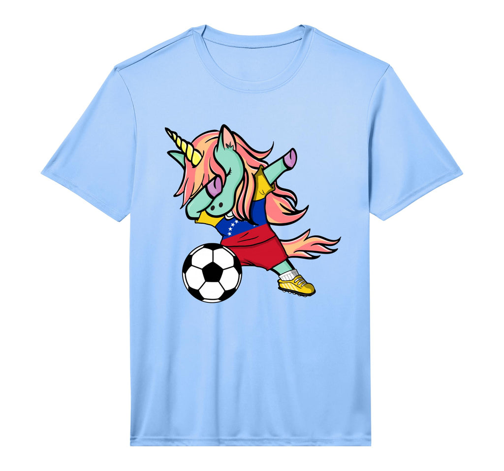 Dabbing Unicorn Venezuela Soccer T-Shirt - Trendy Graphic Unisex