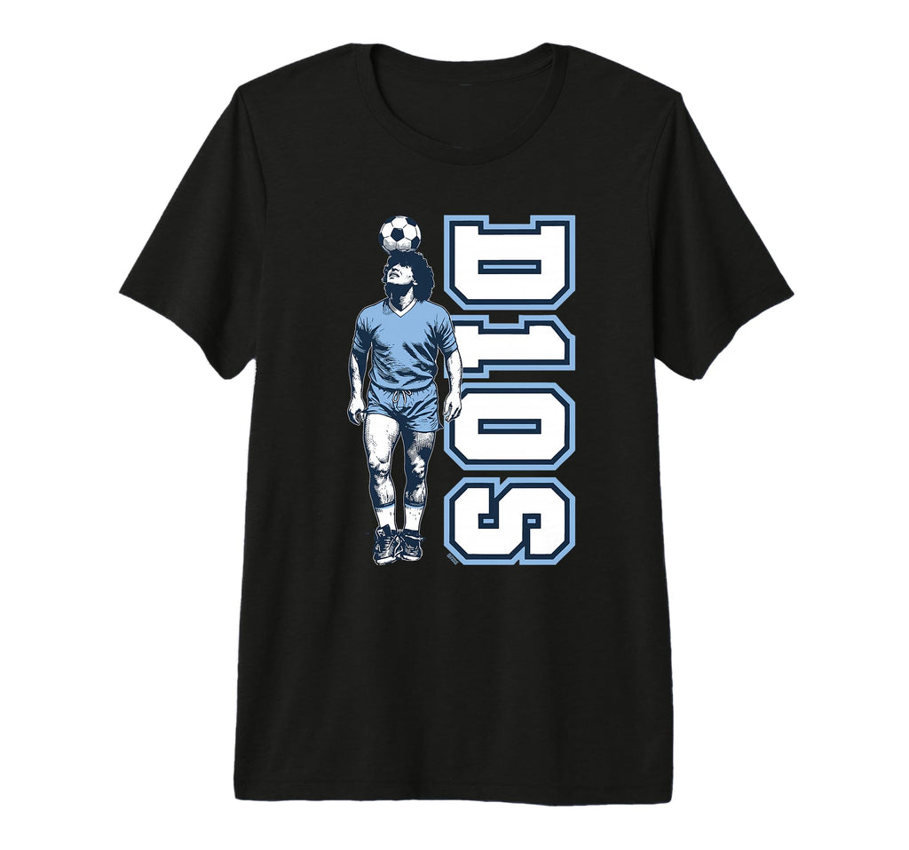 Diego Maradona Headball D10S Dios Soccer T-Shirt - Custom Art Print Unisex