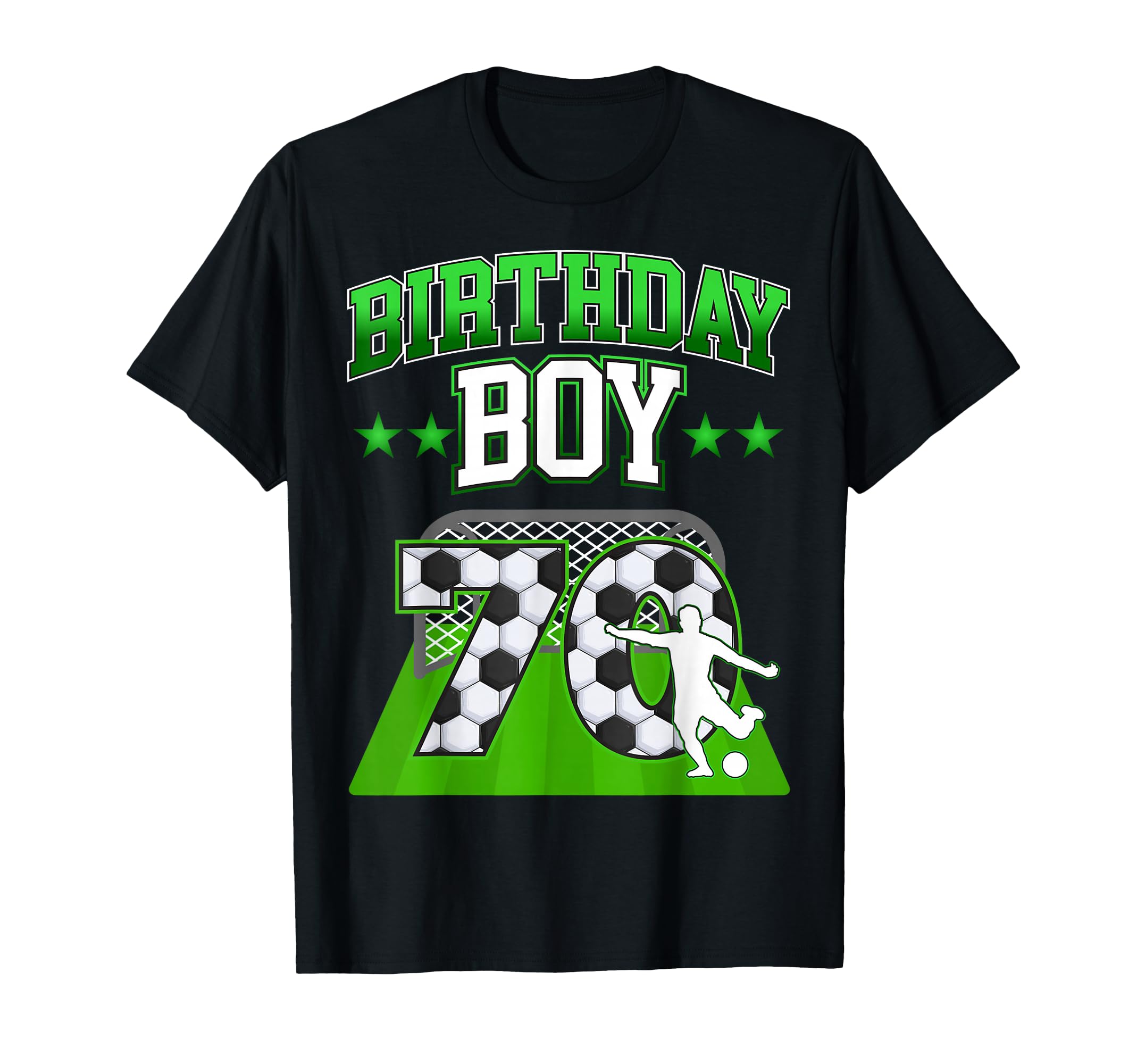 Soccer Themed Birthday Outfit 70 Year T-Shirt - Minimalist Print Men Women