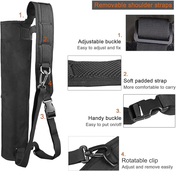 KRATARC Archery Lightweight Back Arrow Quiver Dual Use Foldable Compact Hip Arrows Bag with Molle System Pocket Hanged for Target Shooting Hunting