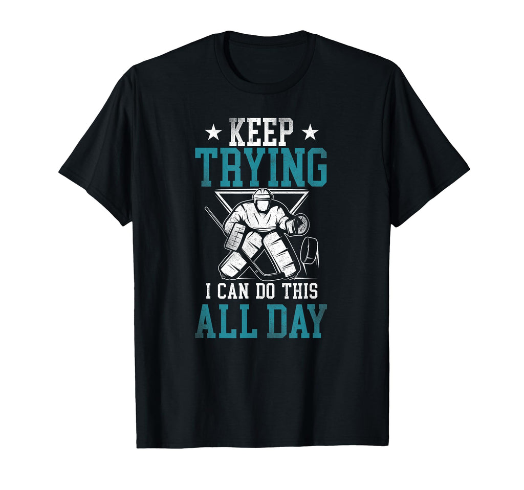 Ice Hockey Goalie Goalkeeper T-Shirt - Casual Everyday Wear for Adults