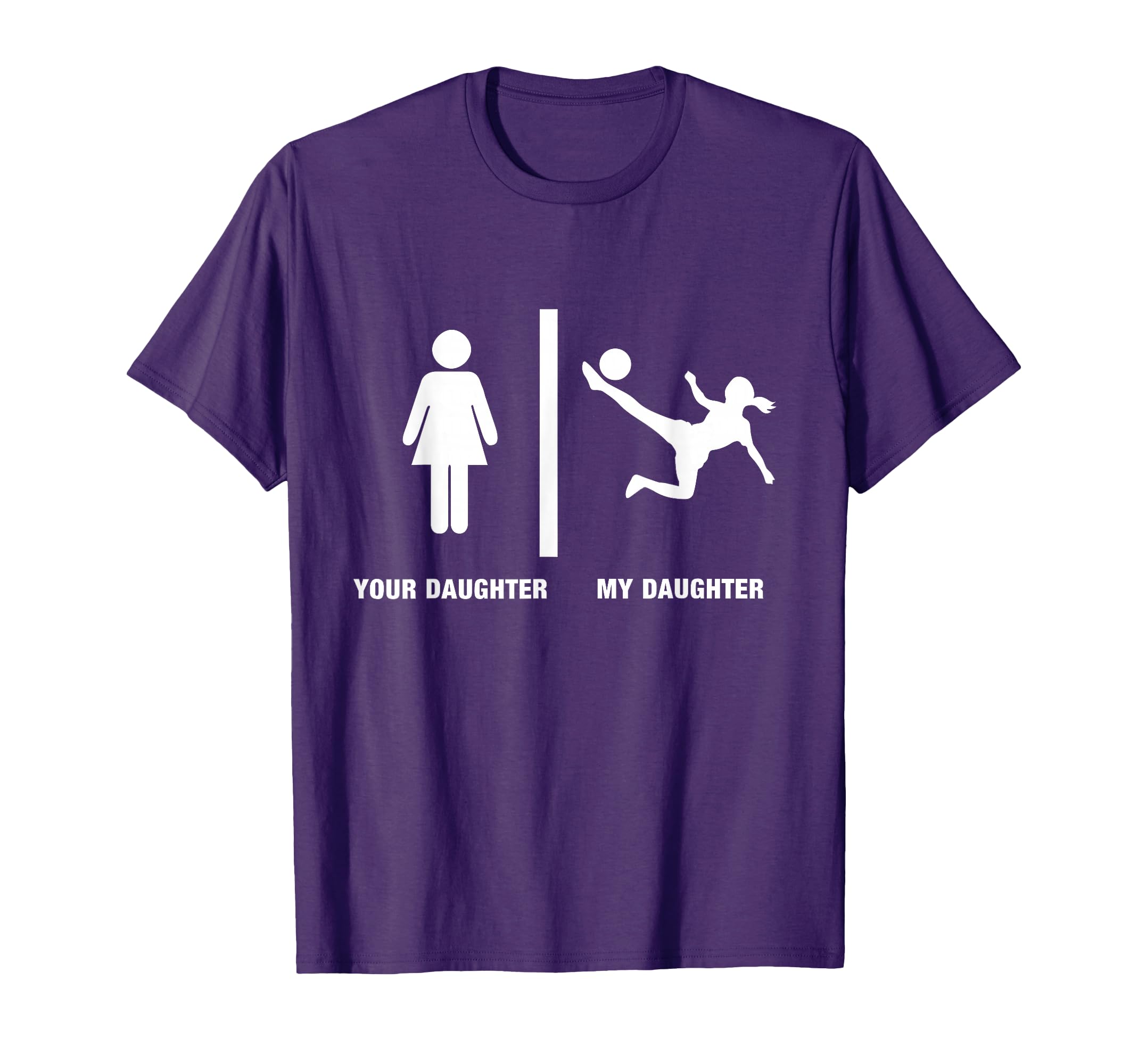 Funny My Daughter Soccer Parents T-Shirt - Trendy Graphic Unisex