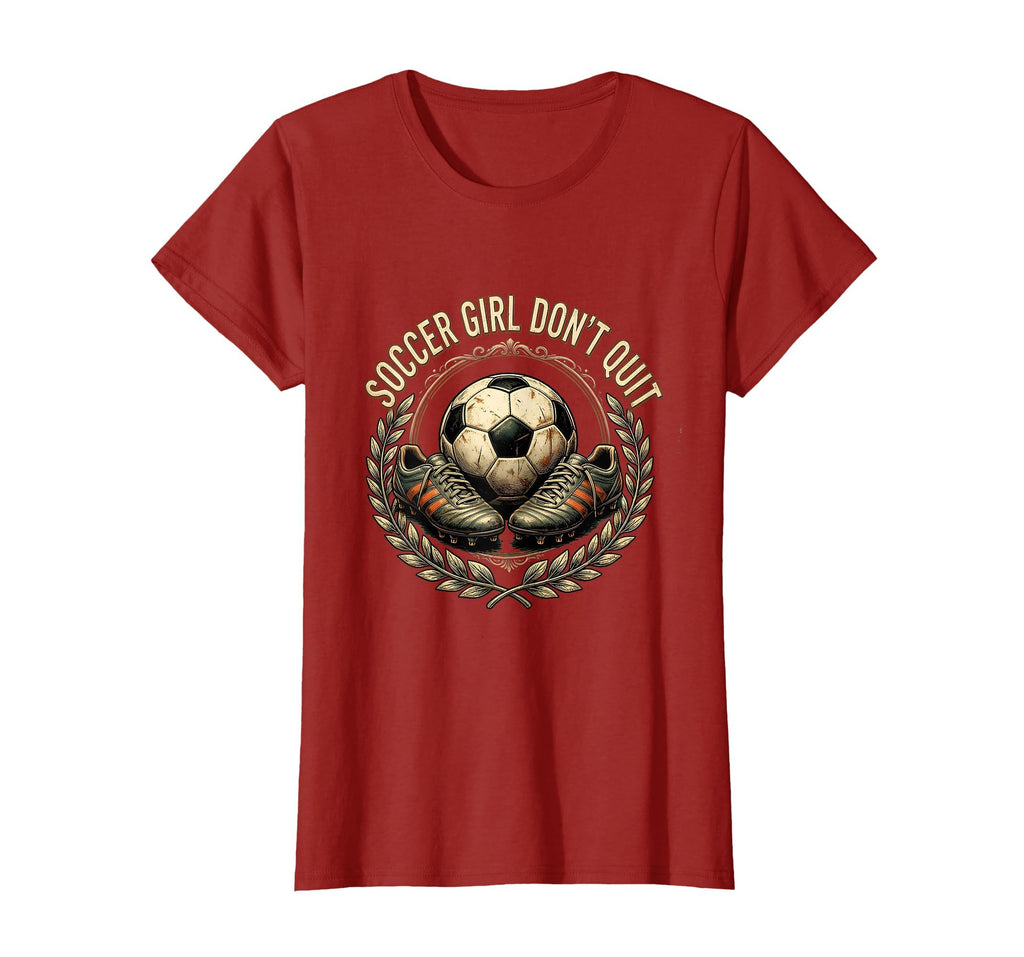 Soccer Dont Quit Inspiring Sports T-Shirt - Minimalist Print Unisex