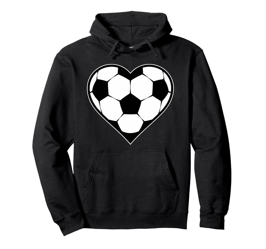 Soccer Heart Soccer Silhouette Soccer Hoodie - Trendy Graphic Unisex