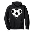Soccer Heart Soccer Silhouette Soccer Hoodie - Trendy Graphic Unisex