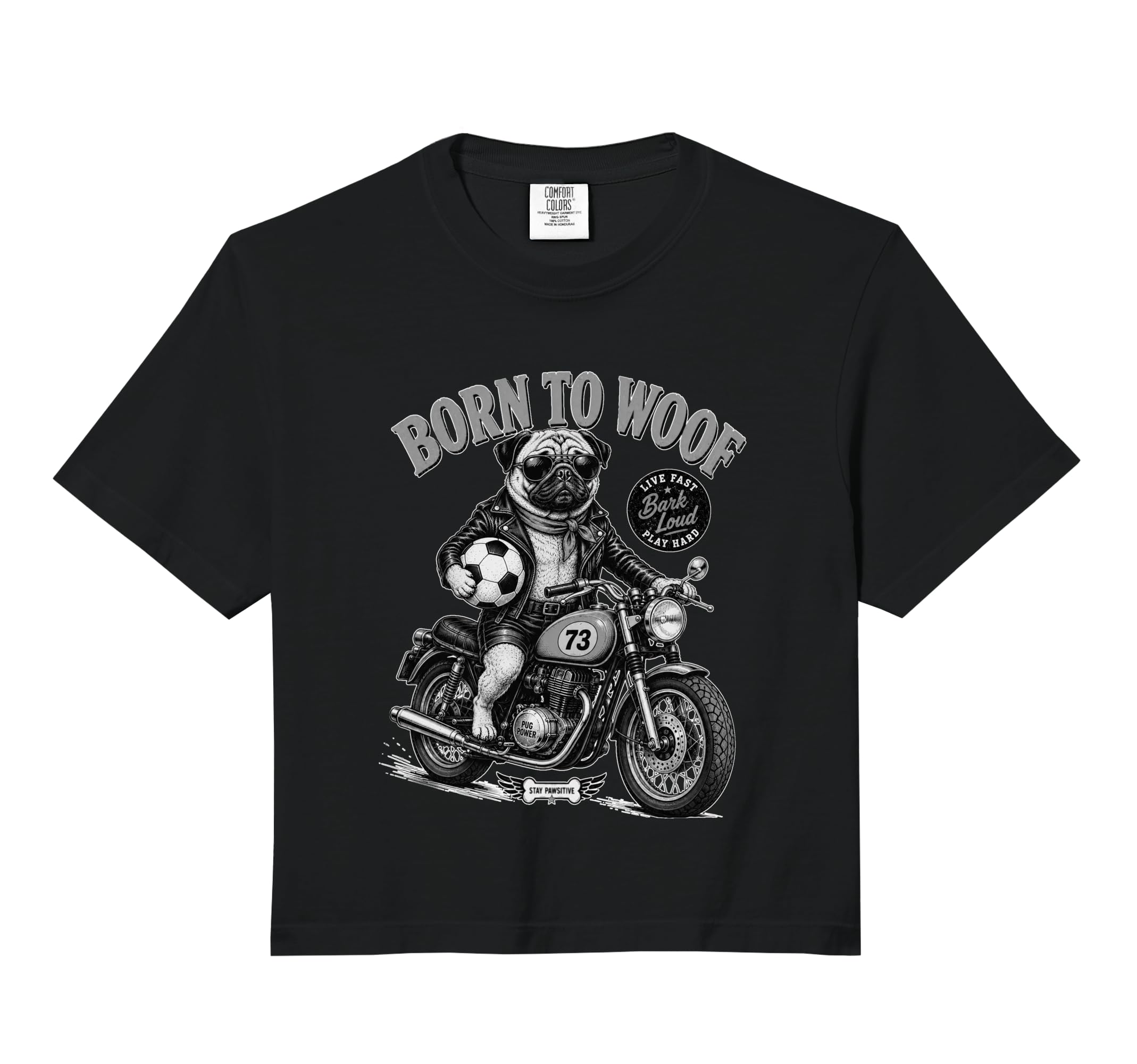 Pug Dog Motorbike Love Footbal Hoodie - Aesthetic Graphic for Adults