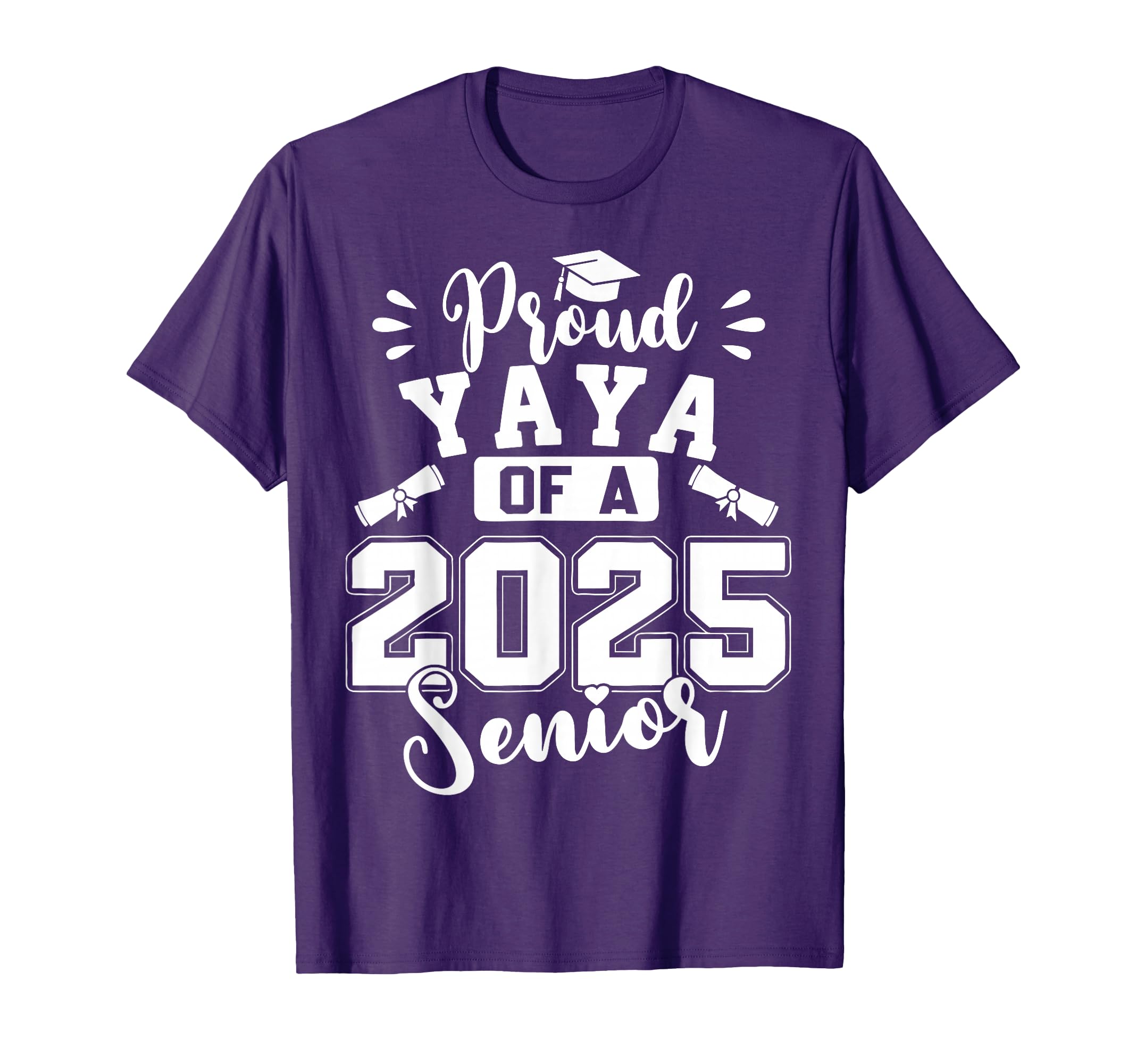 Proud Yaya 2025 Senior Class 2025 T-Shirt - Unique Graphic Unisex