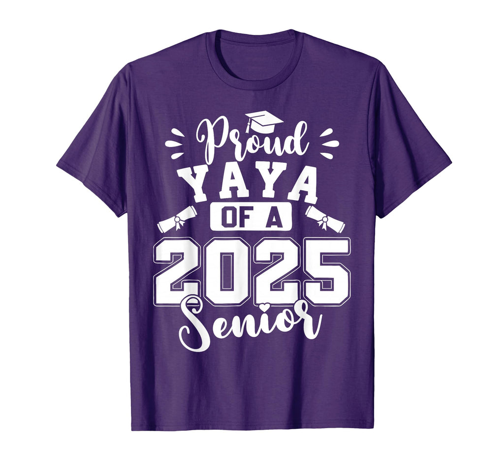 Proud Yaya 2025 Senior Class 2025 T-Shirt - Graphic Print for Adults