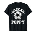 Soccer Poppy Soccer Ball Distressed T-Shirt - Graphic Print for Adults