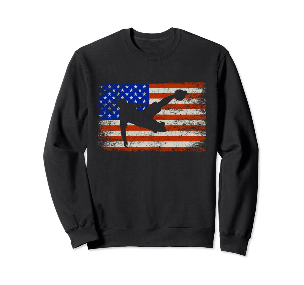 American Flag Soccer Sweatshirt - Casual Everyday Wear for Adults