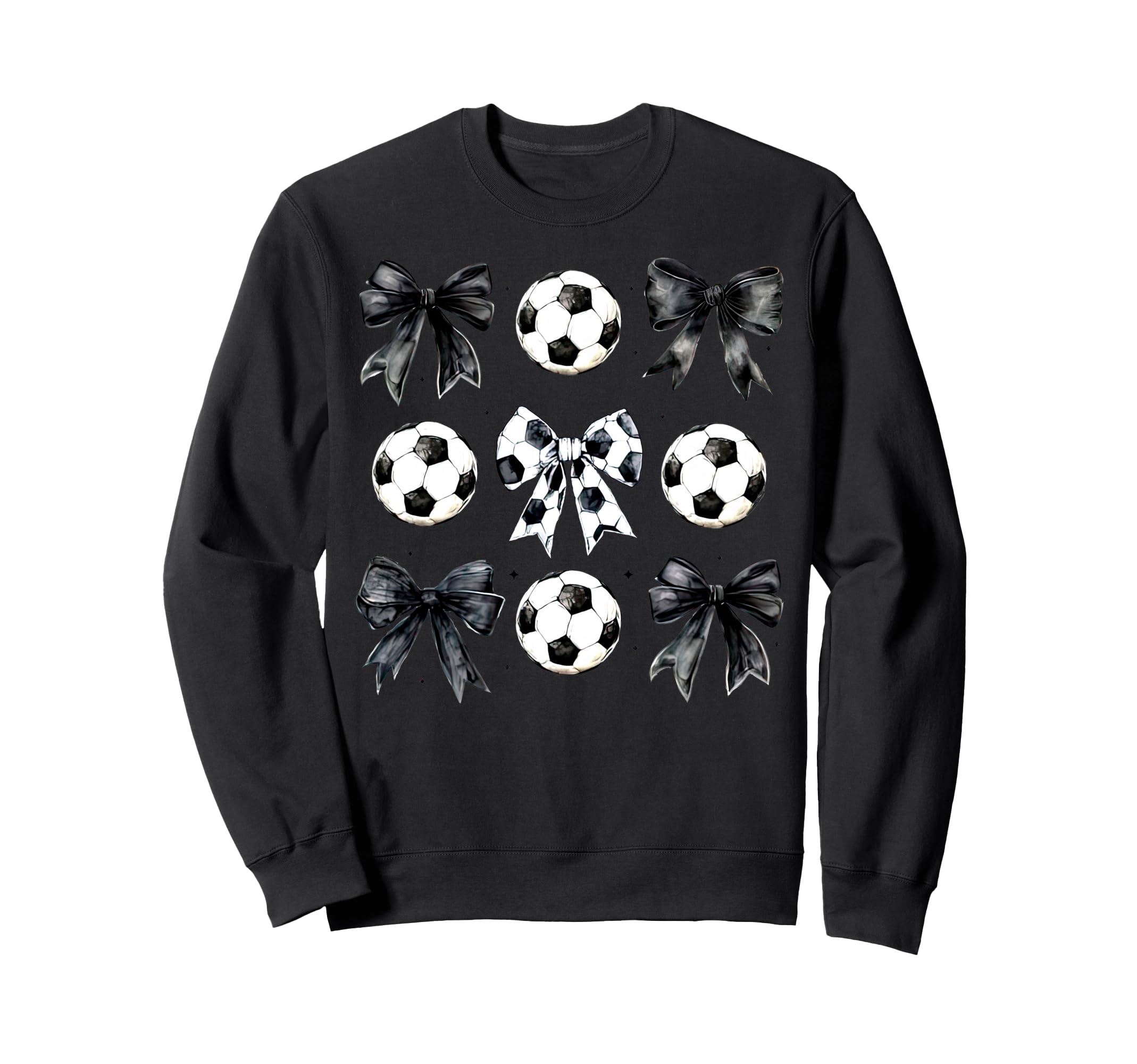 Soccer Bow Game Day Mama Soccer Sweatshirt - Graphic Print for Adults