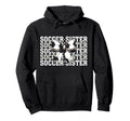 Soccer Sister Soccer Sis Coquette Bow Hoodie - Novelty Apparel Unisex