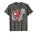 Kawaii Soccer Heart Love Dabbing T-Shirt - Custom Art Print Men Women