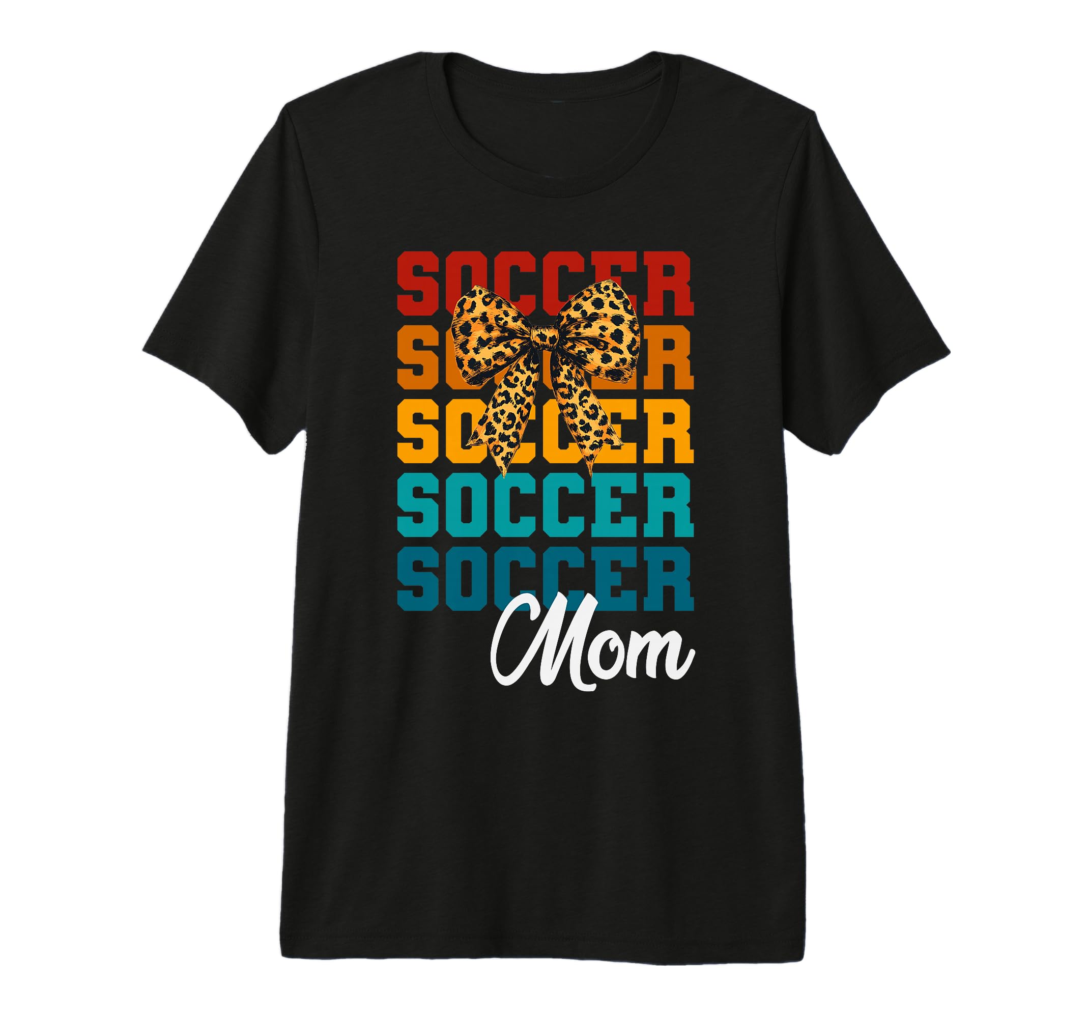 Coquette Bow Soccer Mom Soccer Lovers T-Shirt - Trendy Graphic Unisex