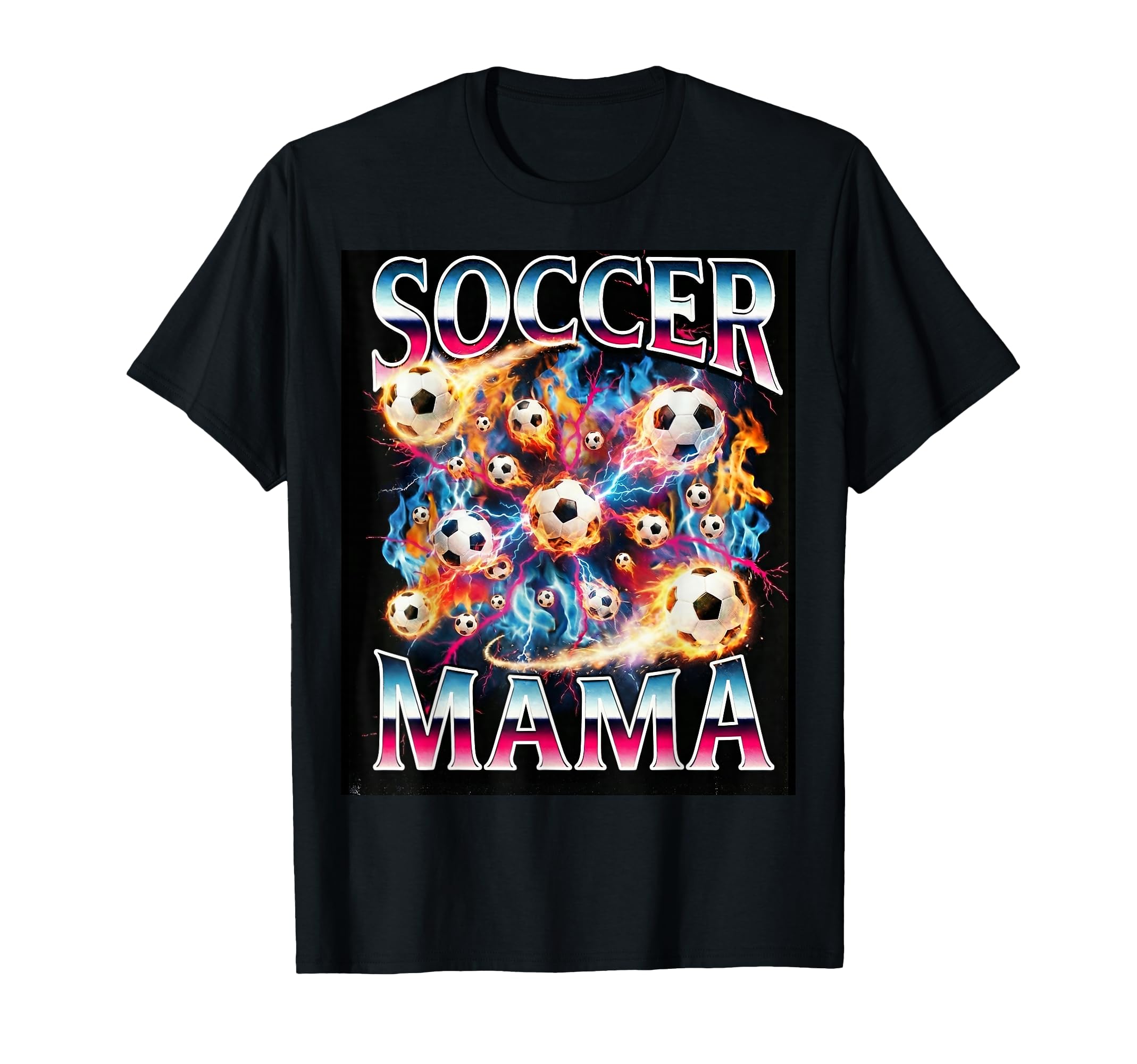 Soccer Mama 90S Bootleg Womens T-Shirt - Minimalist Print for Adults