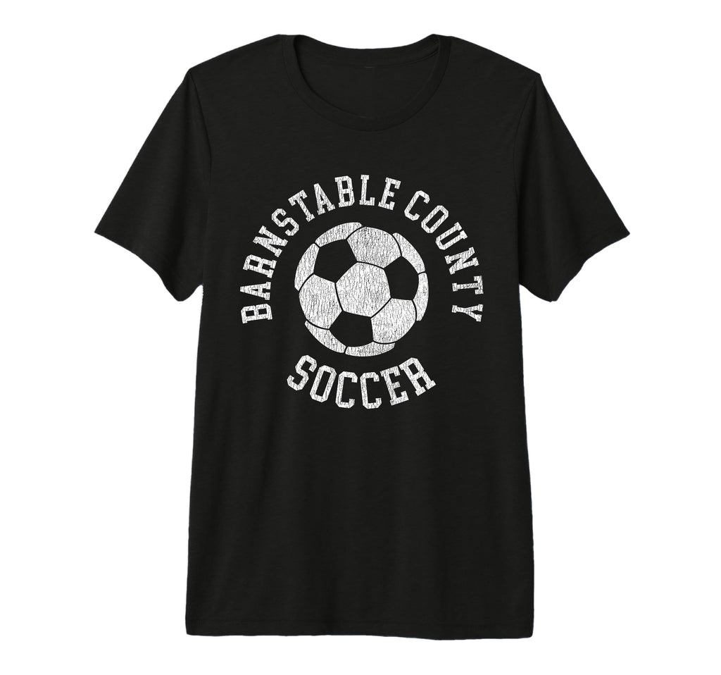 Barnstable County Soccer Distressed 90S T-Shirt - Unique Graphic Men Women