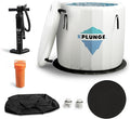 Arctic Fox 39" 1-Person Inflatable Cold Plunge Ice Bath Tub or Hot Tub with PVC Insulated Lid, Hand Pump, Repair Kit, 88-Gallon Capacity – Chiller Compatible Indoor/Outdoor Use Tub – Gray