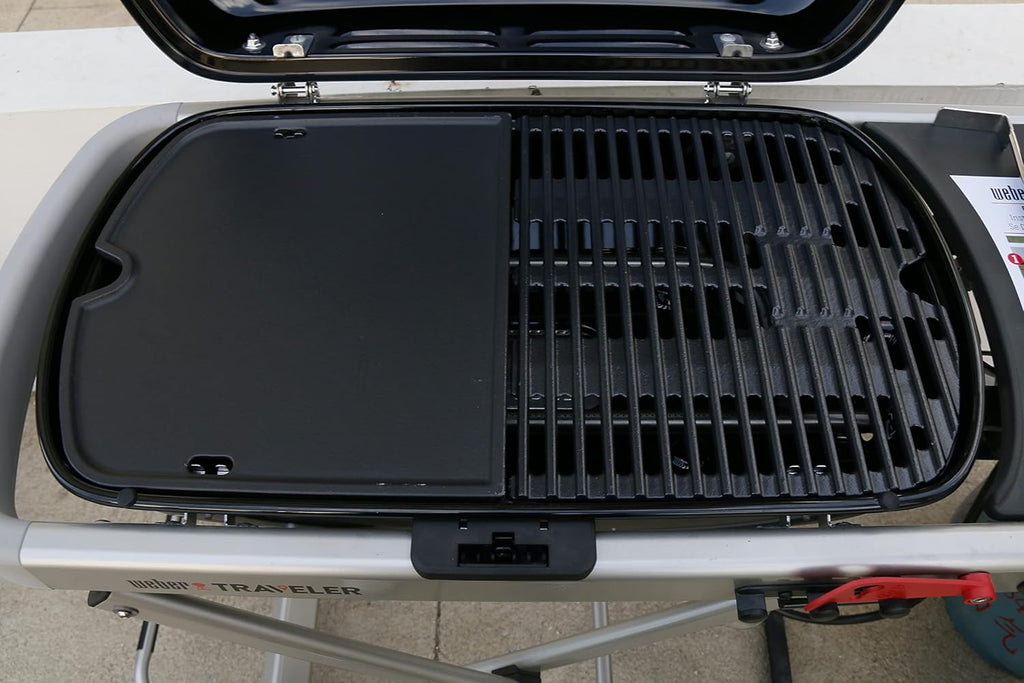 Uniflasy Cast Iron Griddle for Weber Traveler Portable Gas Grill, fits Weber 9010001 Traveler Portable Gas Grill, Cooking Griddle