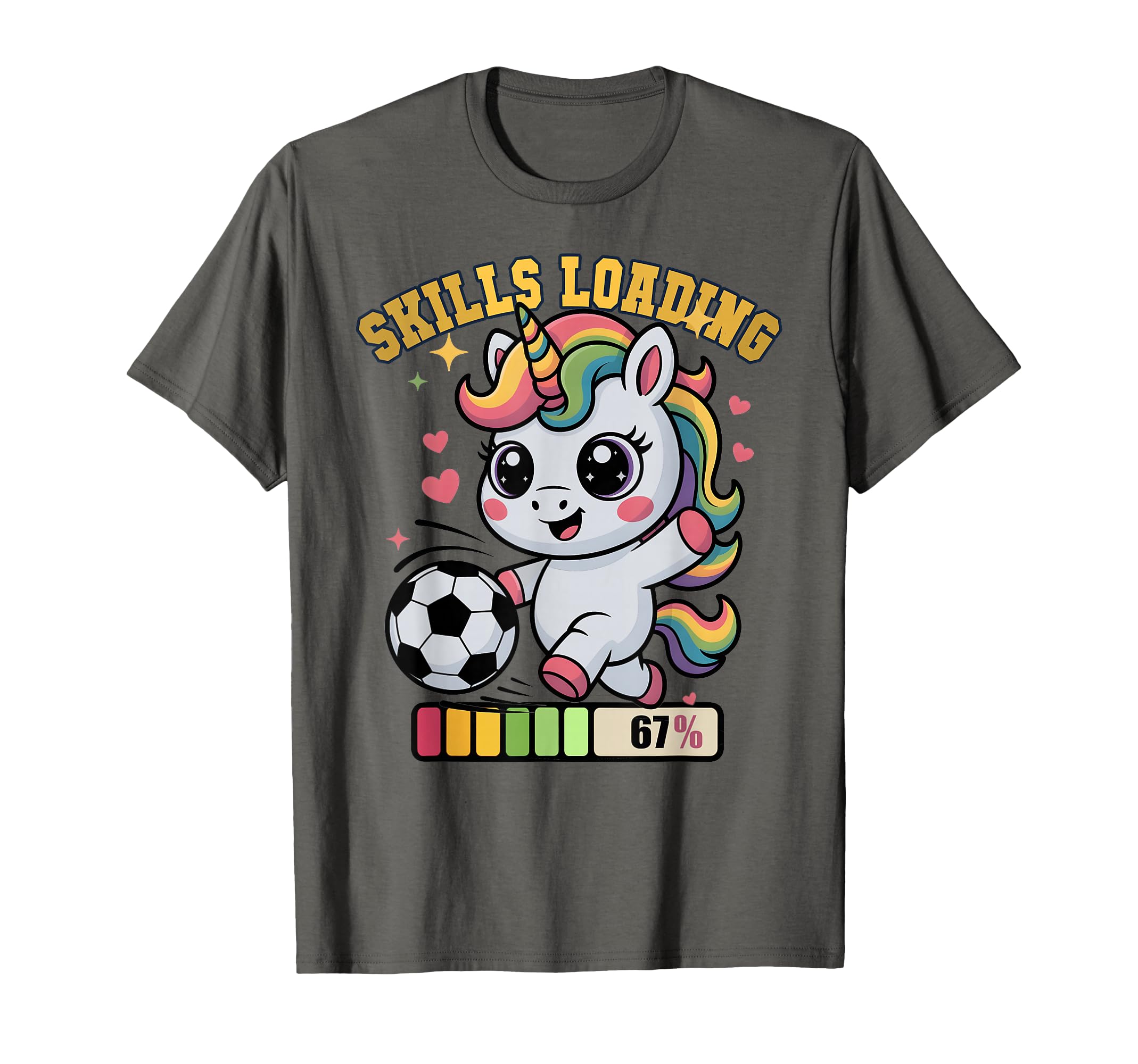 Soccer Unicorn Skills Loading Win T-Shirt - Novelty Apparel Unisex