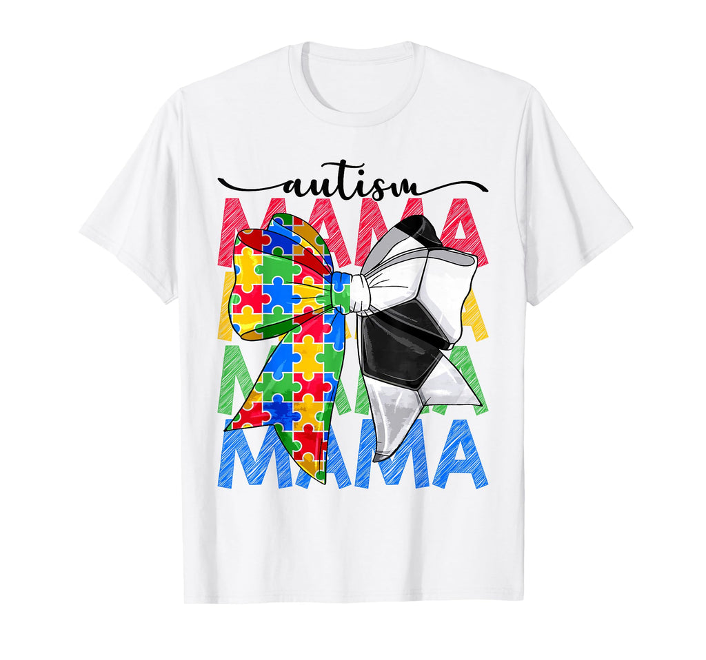 Autism Mama Autism Awareness Coquette T-Shirt - Aesthetic Graphic Unisex
