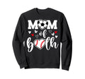 Mom Both Heart Soccer Baseball Sweatshirt - Aesthetic Graphic for Adults