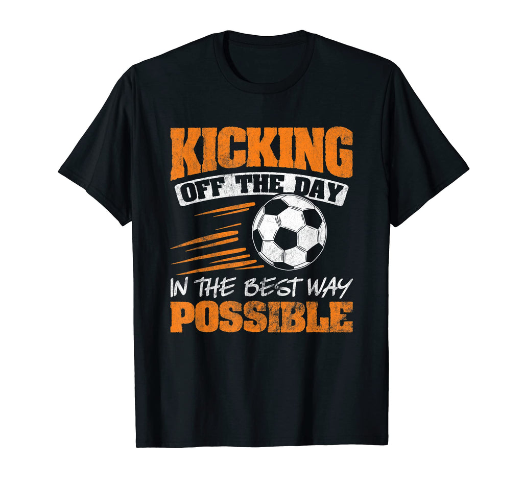 Kicking Best Way Sports Football T-Shirt - Fun Novelty Design Men Women