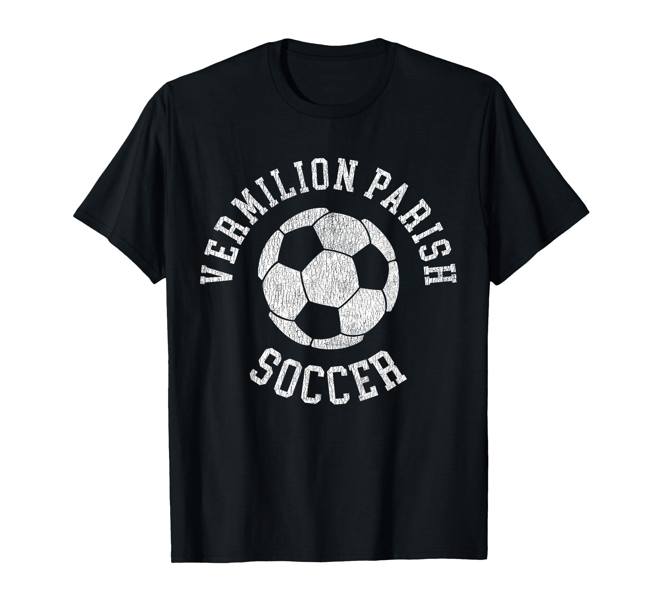 Vermilion Parish Soccer Distressed 90S T-Shirt - Minimalist Print Men Women