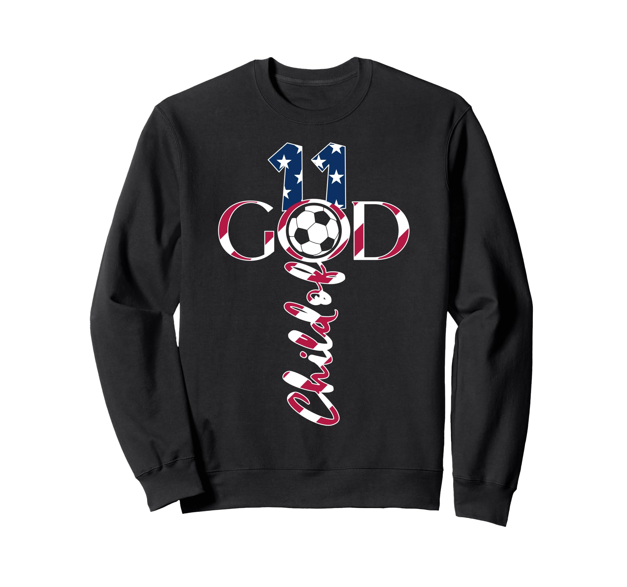 Jesus 11 Years Child God Soccer 11Th Sweatshirt - Graphic Print for Adults