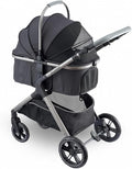 Pet Stroller for Small Medium Dogs, Cat Carriage Travel System Four Wheel Dog Stroller with Carrier, Zipperless Entry/Cup Holder/Storage Basket