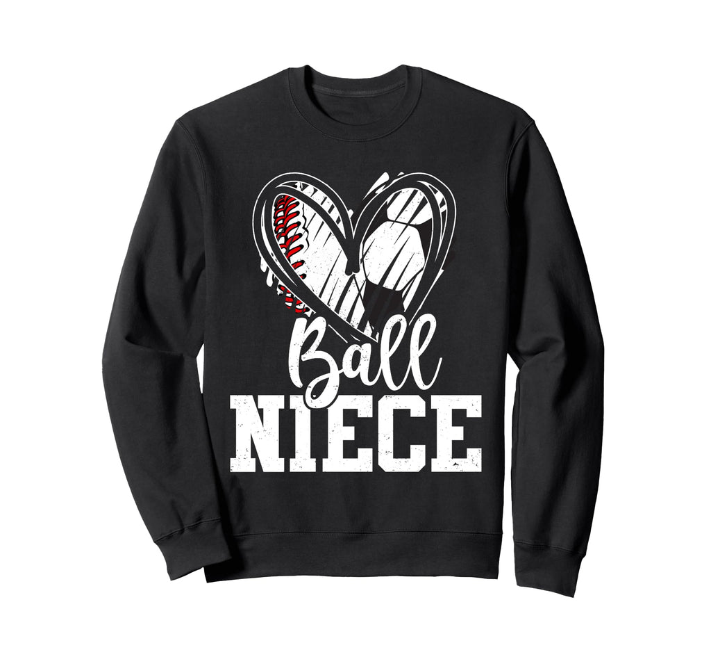 Ball Niece Heart Baseball Soccer Ball Hoodie - Custom Art Print Unisex