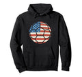 Soccer Ball Football American Flag Hoodie - Custom Art Print for Adults