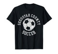 Sequoyah County Soccer Distressed T-Shirt - Aesthetic Graphic for Adults