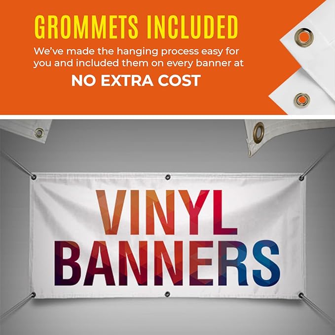 Personalized Passion Vinyl Banner 10' x 10' - Customized Banner for Business, Graduation, Birthday Parties - Indoor/Outdoor Use - Full Color 13oz Vinyl Custom Signs with HD Printed Text, Photos