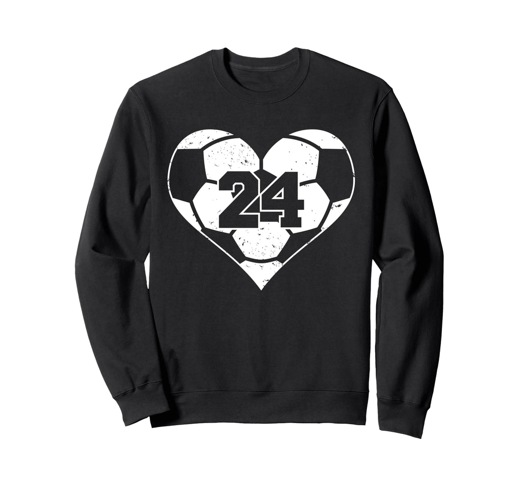Soccer Number 24 Jersey Funny Soccer Sweatshirt - Streetwear Style Unisex