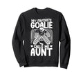 Proud Ice Hockey Goalie Aunt Hockey Sweatshirt - Unique Graphic for Adults