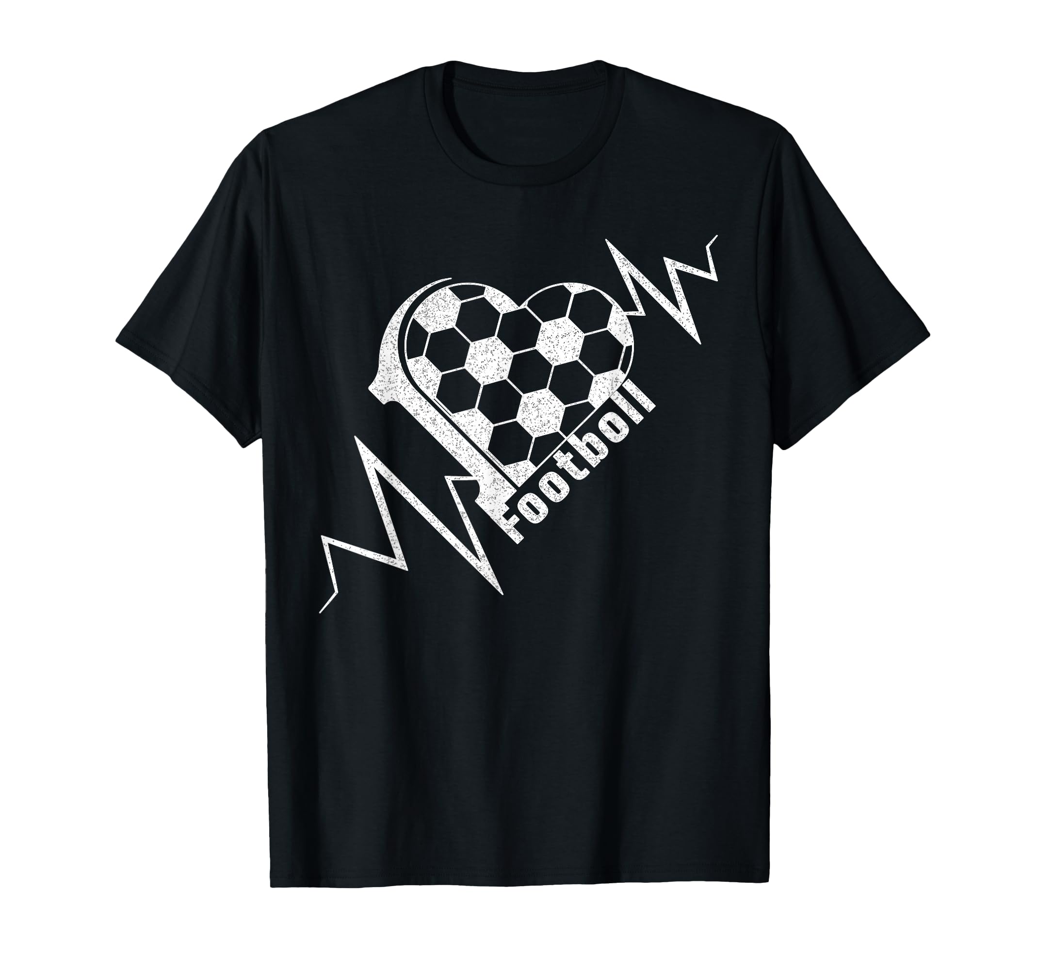 Football Heartbeat Pulse Soccer T-Shirt - Fun Novelty Design Men Women