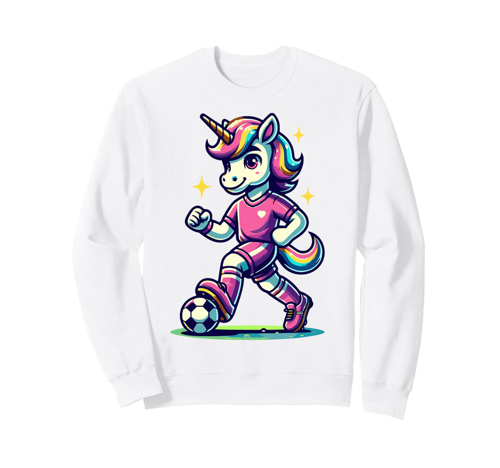 Footballer Unicorn Fans Soccer Team Sweatshirt - Graphic Print Unisex