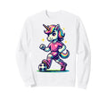 Footballer Unicorn Fans Soccer Team Sweatshirt - Graphic Print Unisex