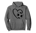 Soccer Ball Heart Soccer Mom Soccer Lover Hoodie - Trendy Graphic Unisex