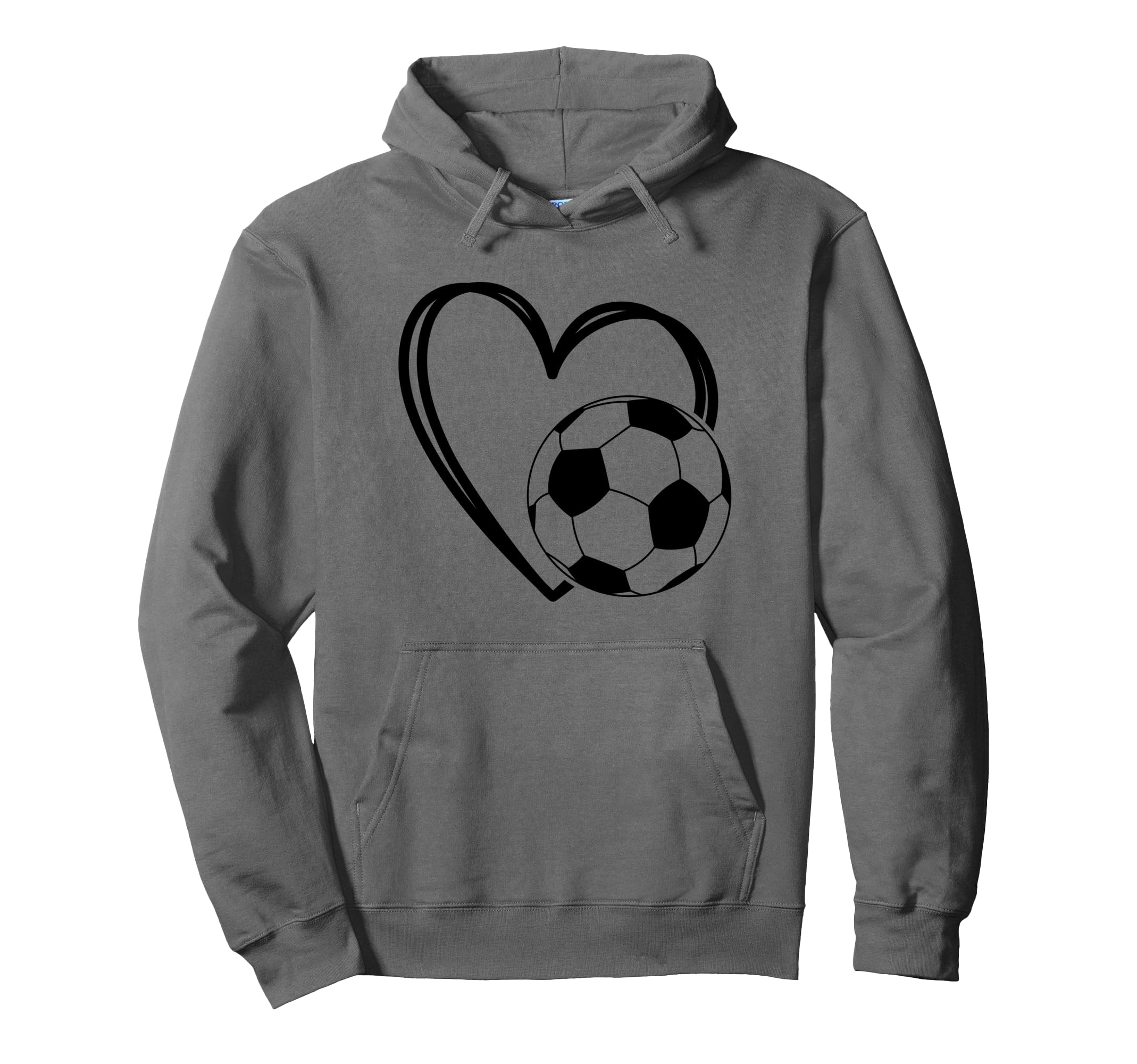 Soccer Ball Heart Soccer Mom Soccer Lover Hoodie - Custom Art Print Unisex