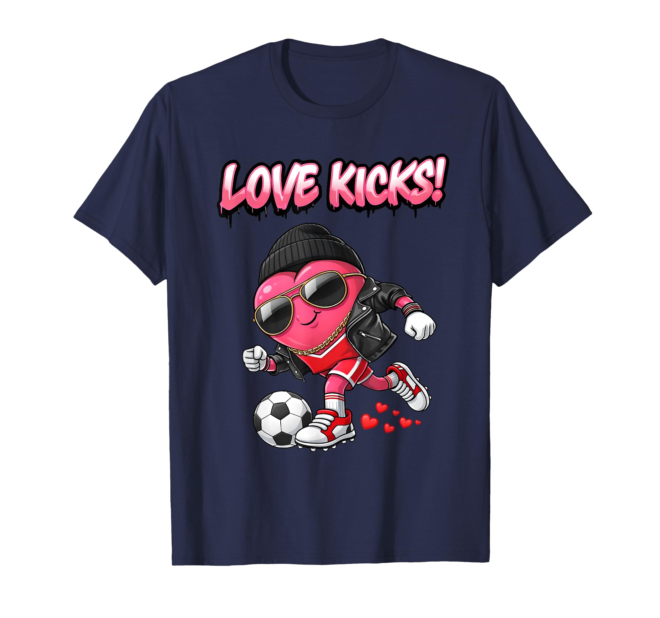 Valentine Gift Soccer Heart Sport T-Shirt - Custom Art Print Men Women