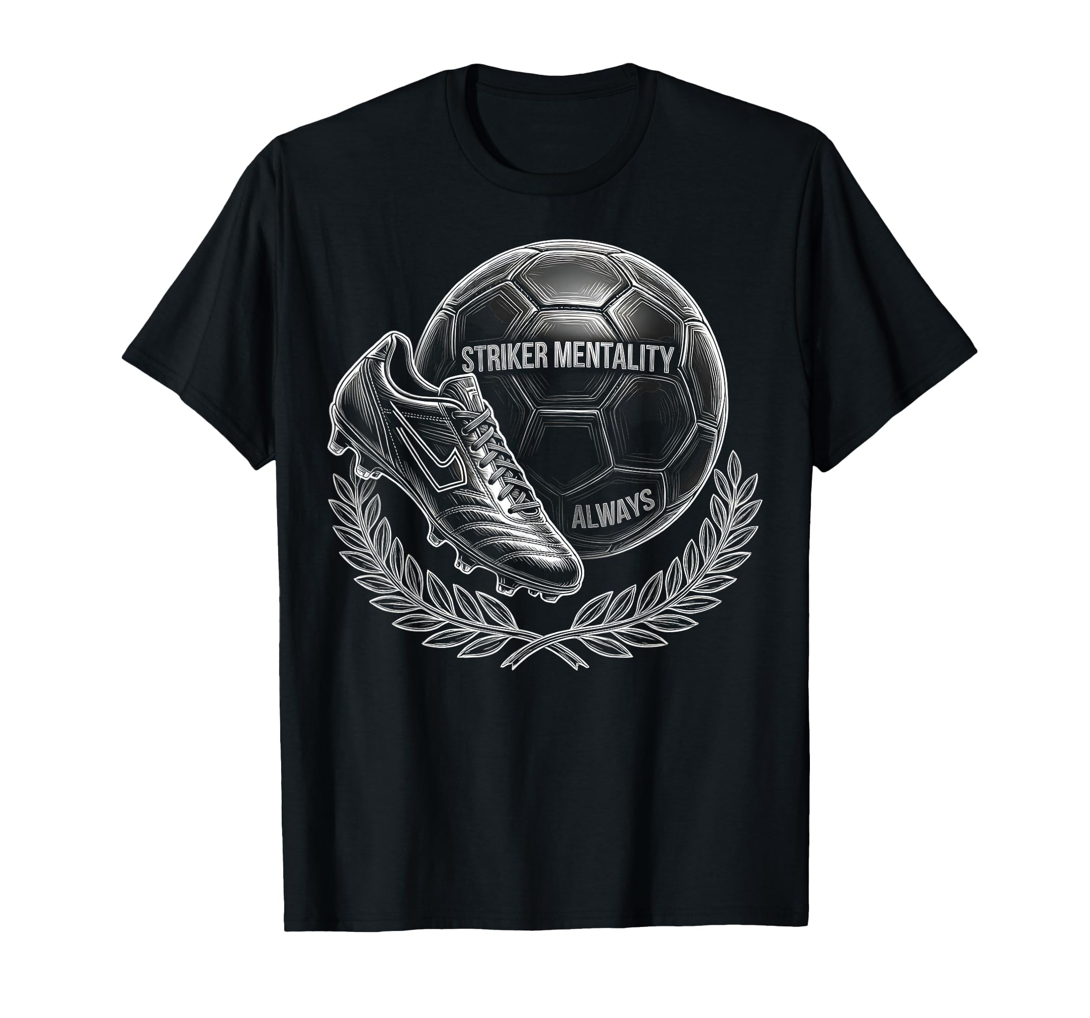 Striker Mentality Always Womens Soccer T-Shirt - Unique Graphic Men Women
