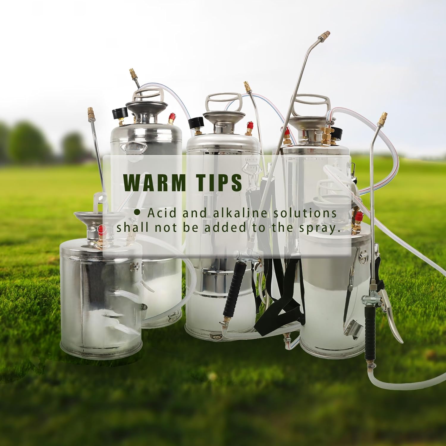 2 Gallon Stainless Steel Sprayer Hand Pump Sprayer with Pressure Gauge Safety Valve Adjustable Nozzle for Gardening Lawn and Cleaning