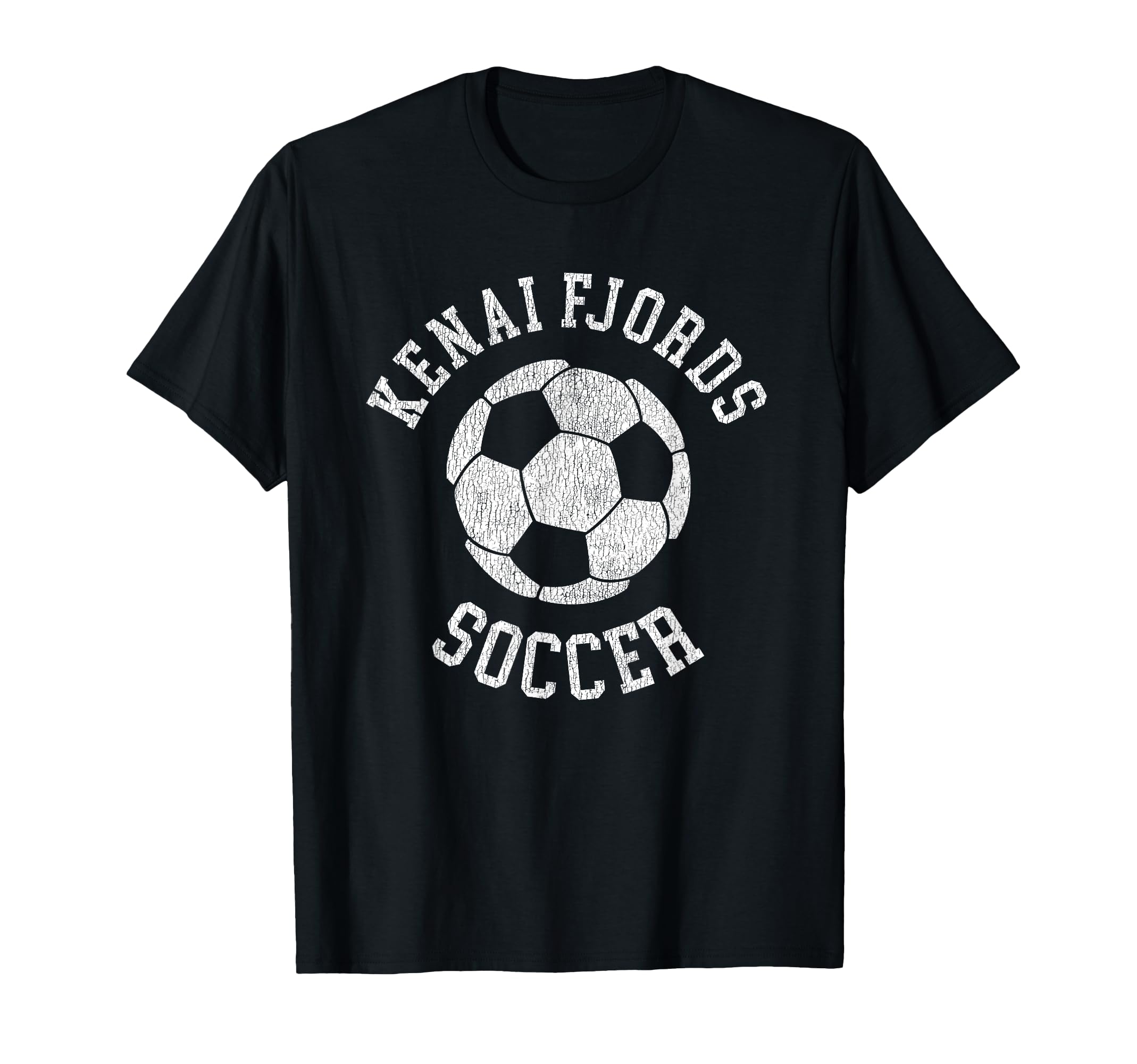 Kenai Fjords Soccer Distressed 90S T-Shirt - Streetwear Style Unisex