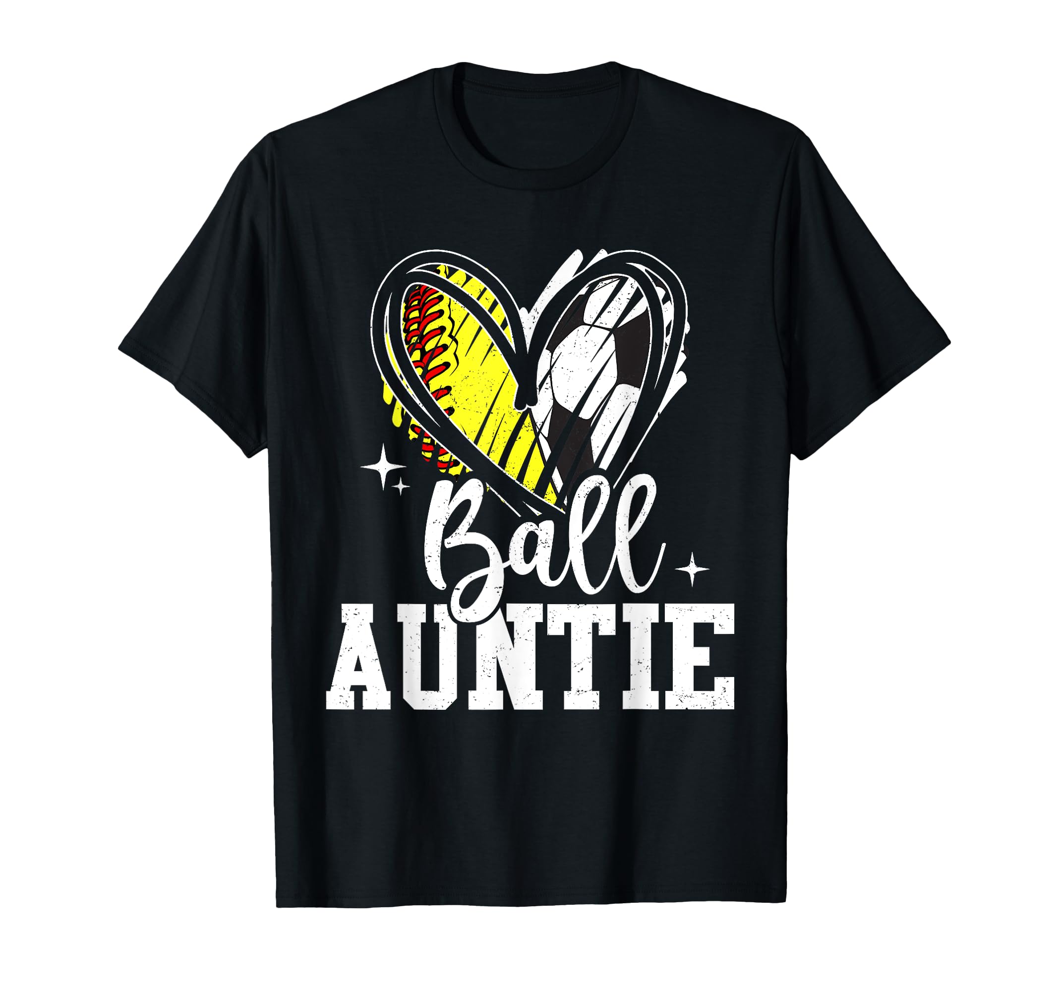 Ball Auntie Softball Soccer Ball Aunt T-Shirt - Novelty Apparel Men Women