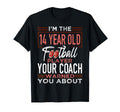 Football 14Th Birthday Party Player T-Shirt - Graphic Print Unisex