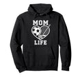 Mom Life Heart Funny Soccer Hockey Mom Hoodie - Graphic Print Men Women