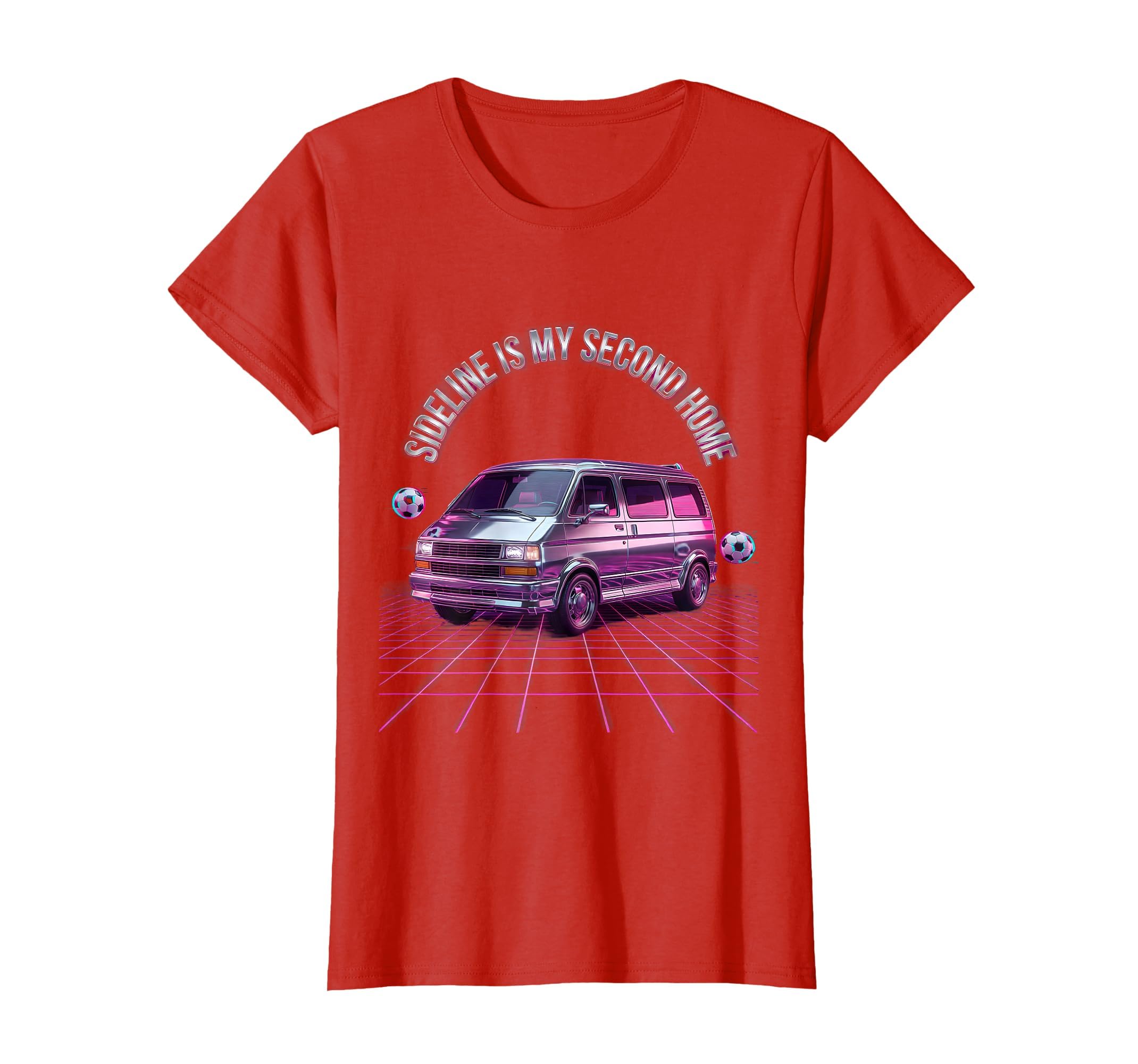 Sideline Is My Second Home Soccer Mom T-Shirt - Custom Art Print Unisex